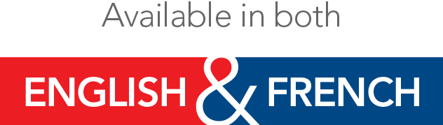 Available in both English & French