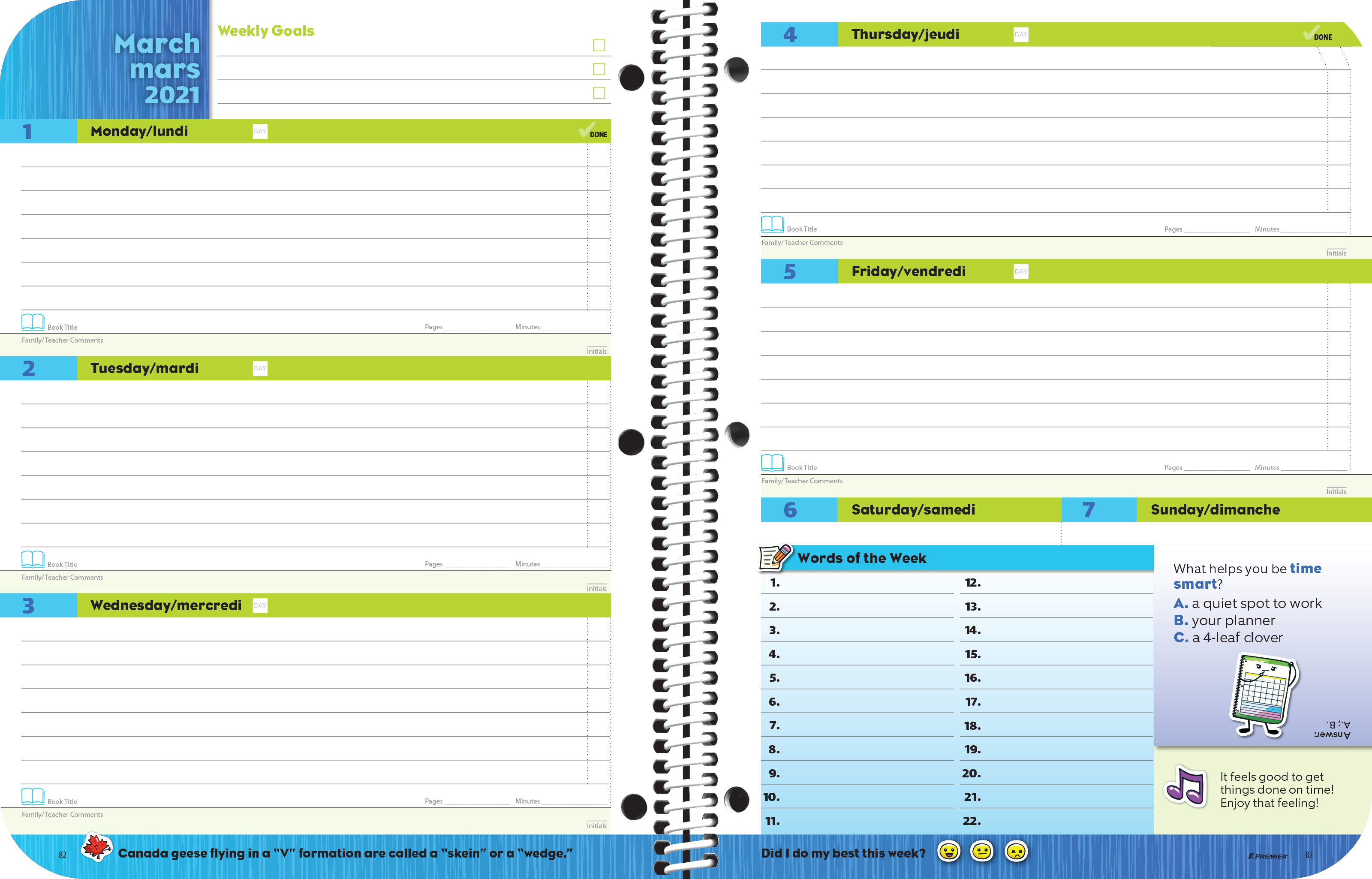 Canada Matters Elementary Planner Spread