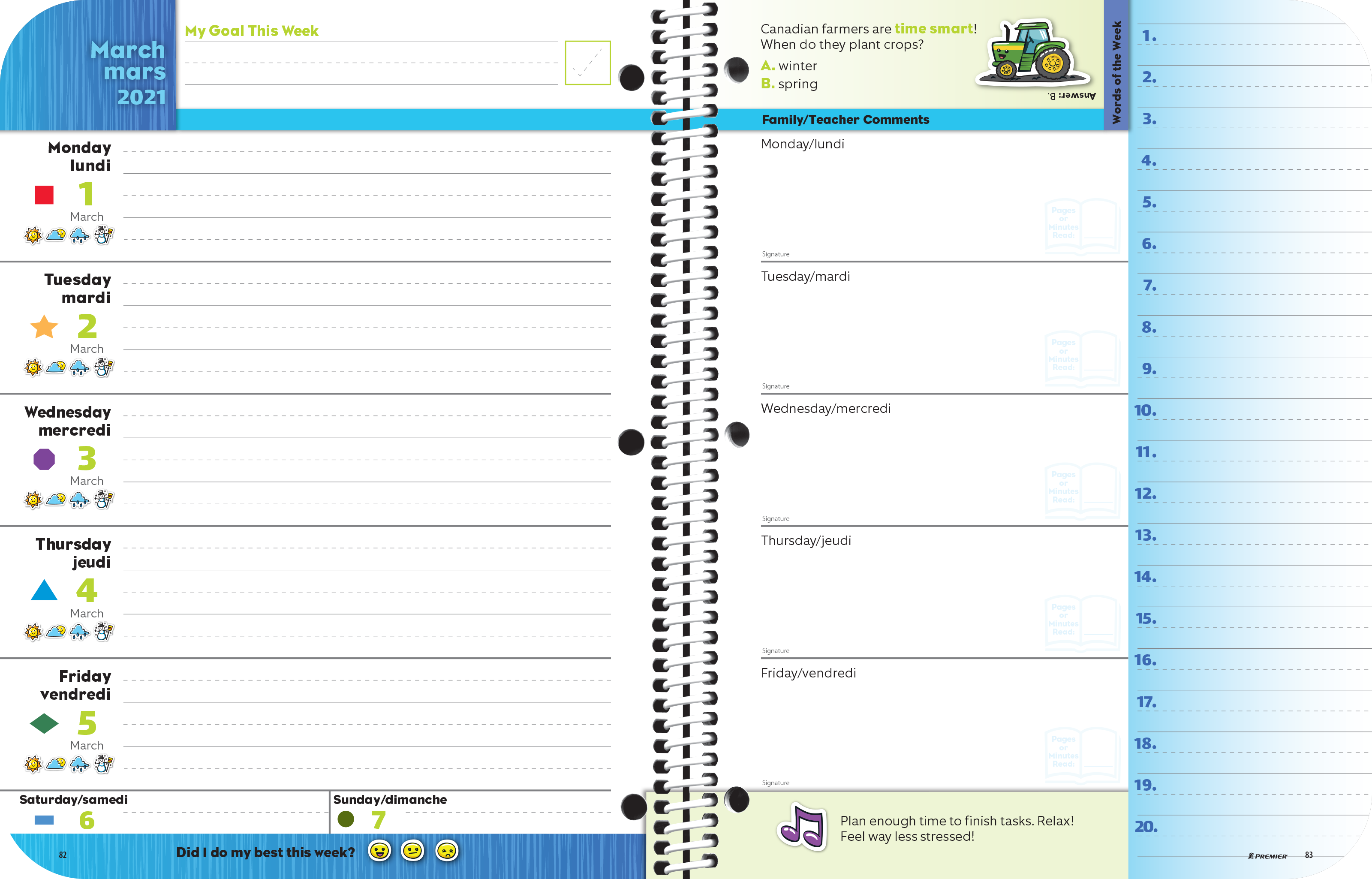 Canada Matters Primary Planner Spread