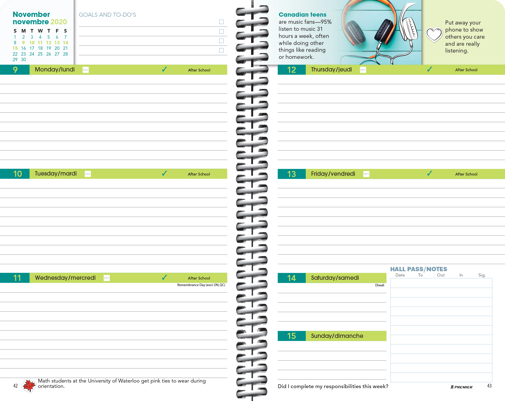 Esteem High Planner Spread